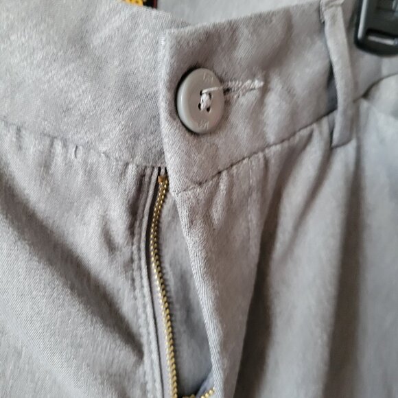 Lee Women's Pants Size 8 Short Wrinkle Free Gray dress casual Polyester pockets - Picture 7 of 10